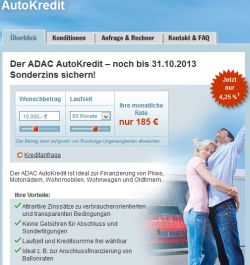 Kreditangebot ADAC